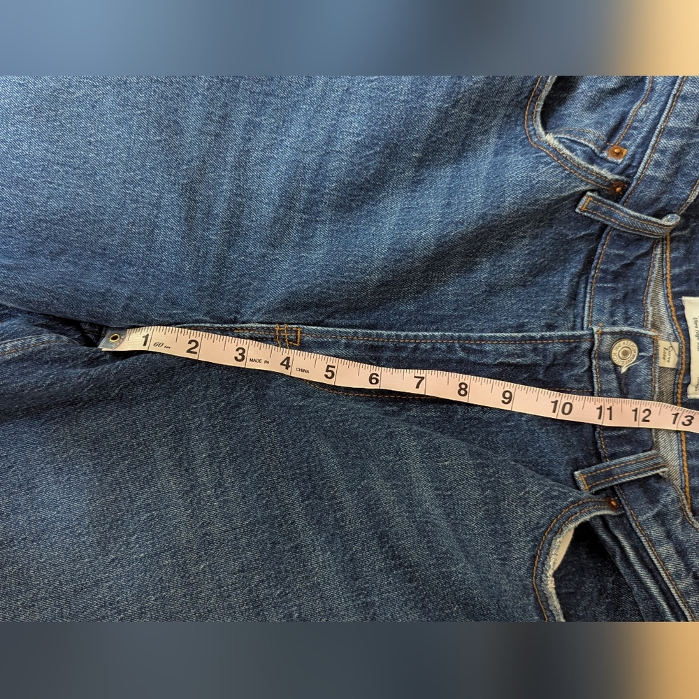 Abercrombie & Fitch The 90s Straight Curve Love Blue Straight Leg Jeans - Picture 7 of 9